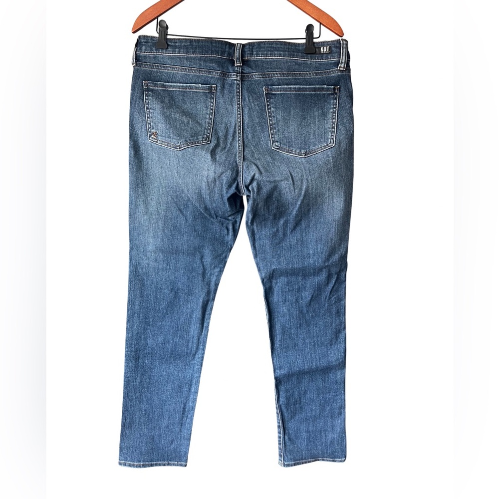 Kut from the Kloth Mid-Rise Straight-Leg Jeans size 12 - Picture 3 of 5